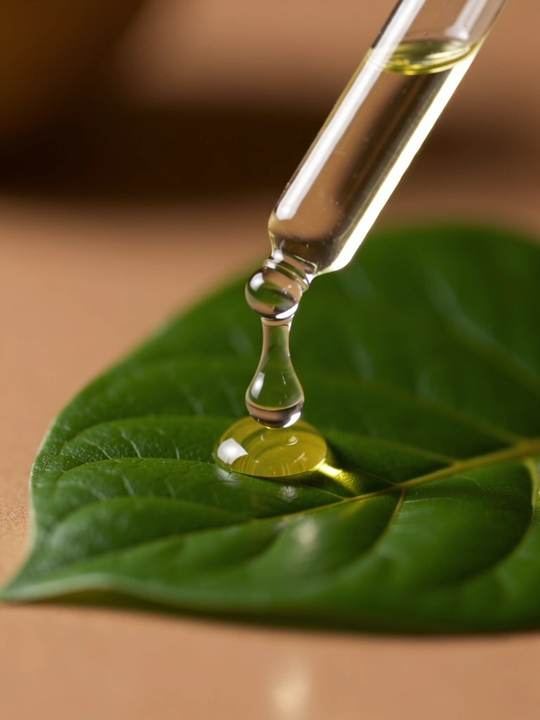 Botanical skincare detail